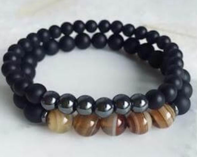 Hematite and Agate bracelet