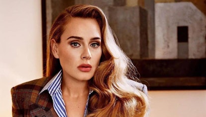 Adele in plaid blazer for Vogue U.S.
