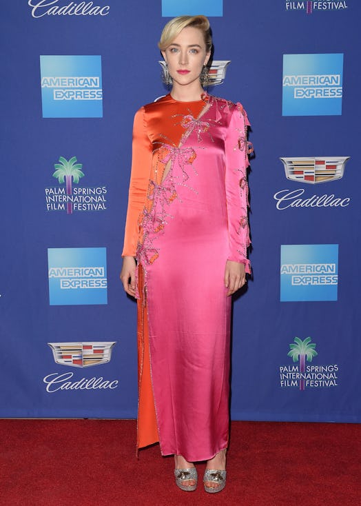 Saoirse Ronan wears a Gucci gown.
