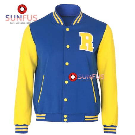 ebay SUNFUS' Archie Andrews Riverdale Varsity Bomber R Letterman Jacket Hoodie Sweater Coat