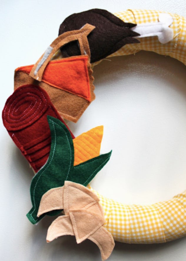 Felt handmade Thanksgiving wreath
