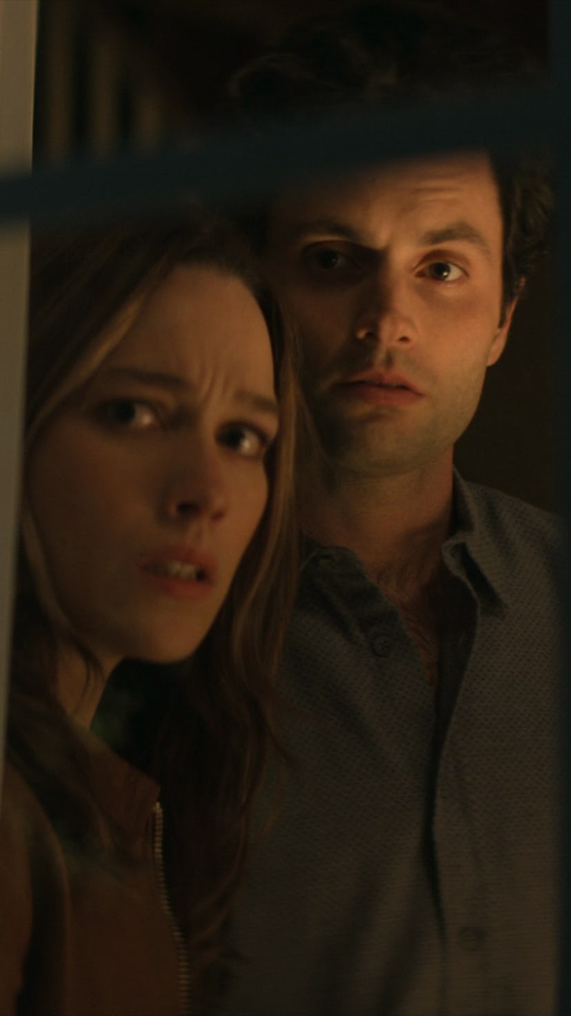 VICTORIA PEDRETTI as LOVE QUINN and PENN BADGLEY as JOE GOLDBERG in Netflix's 'You' Season 3