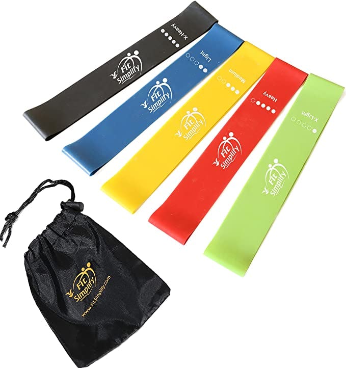 Fit Simplify Resistance Loop Exercise Bands  (5-Pack)