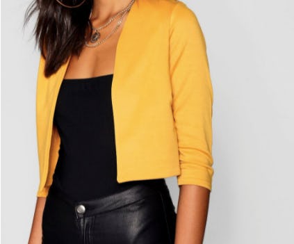 Cropped Yellow Blazer
