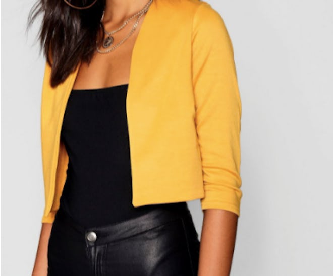 Cropped Yellow Blazer