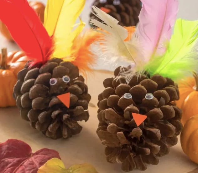 Pinecone turkey craft