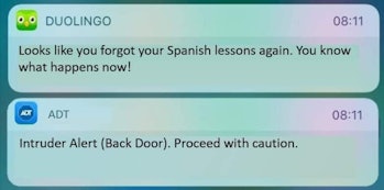 Duolingo uses alerts to encourage users to open the app, but some say the notifications are overly a...