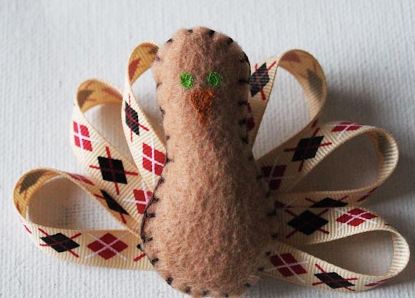 Felt and ribbon turkey decoration