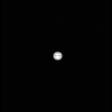 Jupiter, as seen by a telescope 100 kilometers above the Moon.