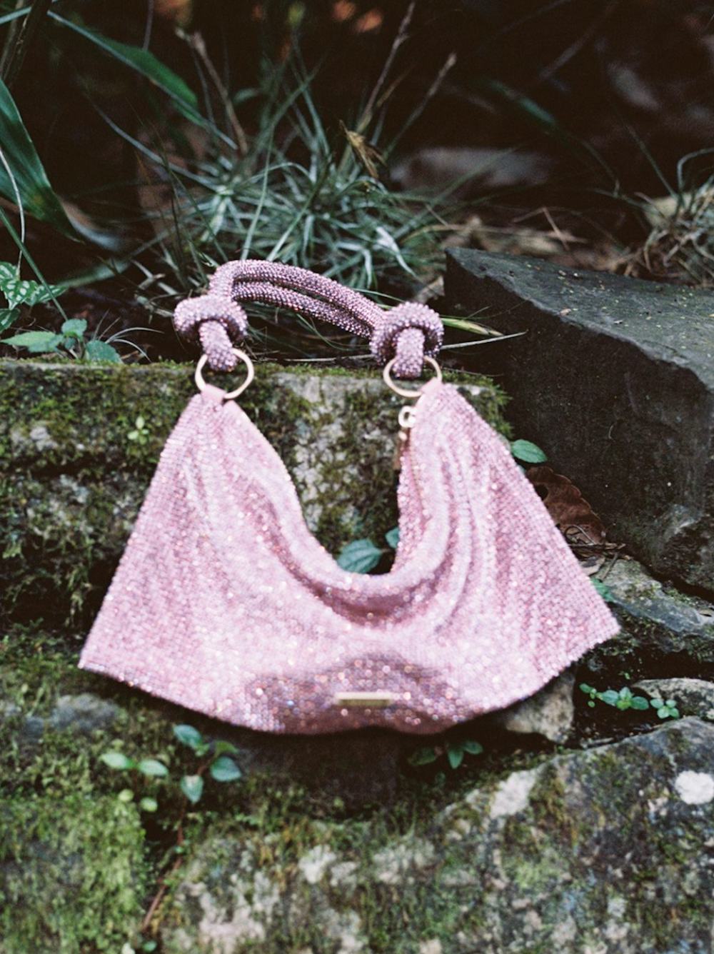 HERA NANO RHINESTONE SHOULDER BAG