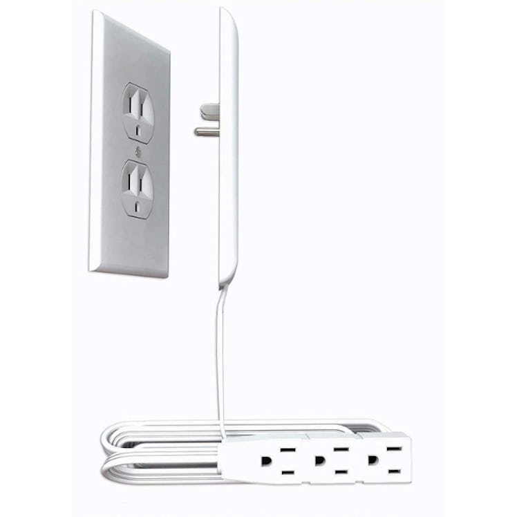 Sleek Socket Ultra-Thin Electrical Outlet Cover with 3 Outlet Power Strip