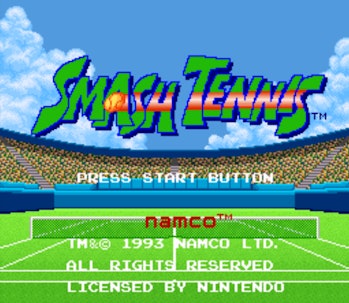 smash tennis start screen