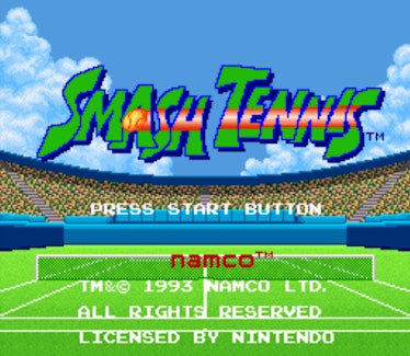 smash tennis start screen