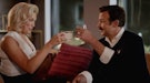 Rebecca and Ted cheersing with tea on 'Ted Lasso', posting a pic on Instagram with an inspiring capt...