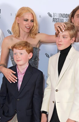 Freddie Spry, Kristen Stewart and Jacki Nielen attend the UK Premiere of "Spencer"