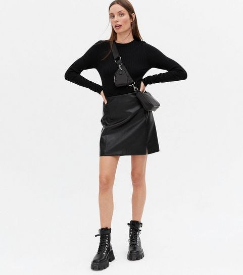 Leather Black Skirt