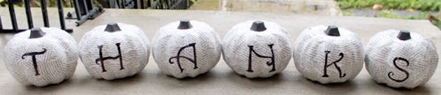 Modge Podge pumpkin craft