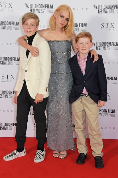 Jacki Nielen, Kristen Stewart and Freddie Spry attend the UK Premiere of "Spencer"