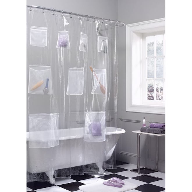 Maytex Quick Dry Shower Curtain With Pockets