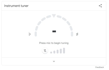 Google has incorporated an instrument tuner directly into its search engine.