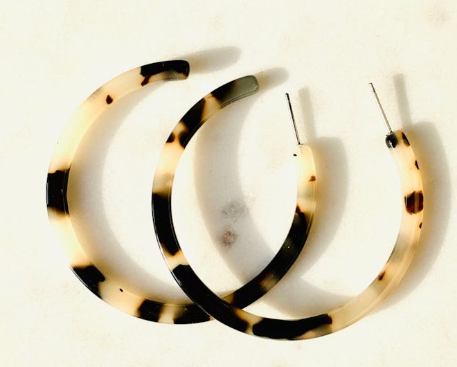 Tortoiseshell Hoop Earrings