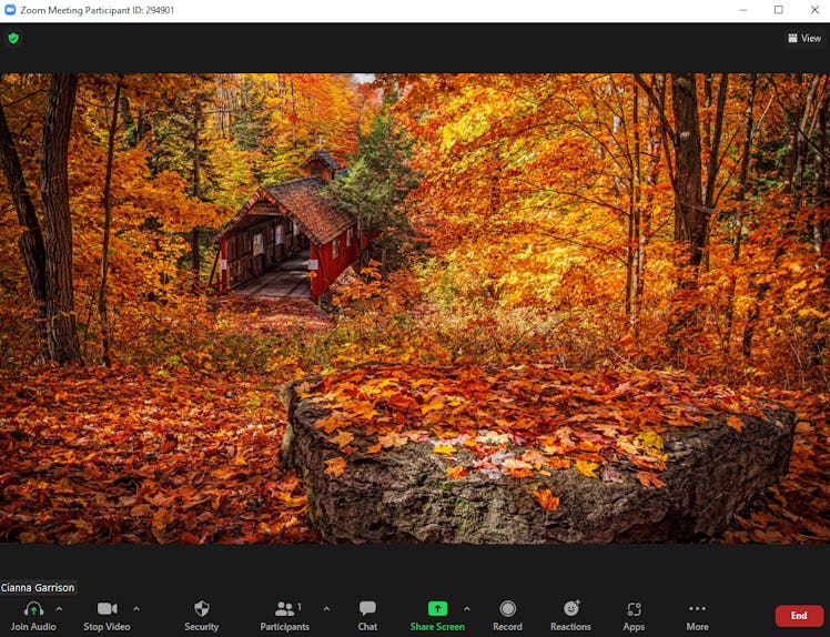 These fall Zoom backgrounds include a cozy scene in the country.