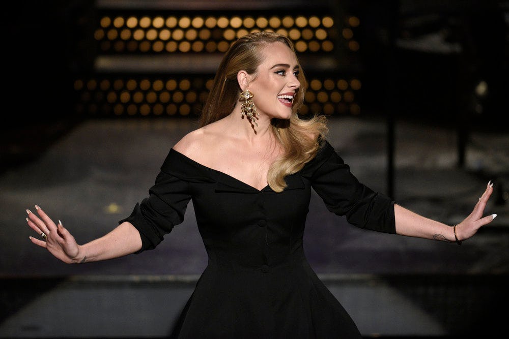 Adele, who hosted 'SNL' in October 2020, previewed her new song "Easy on Me."