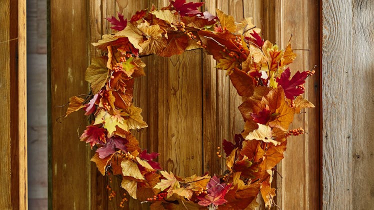 These fall Zoom backgrounds include a festive wreath.