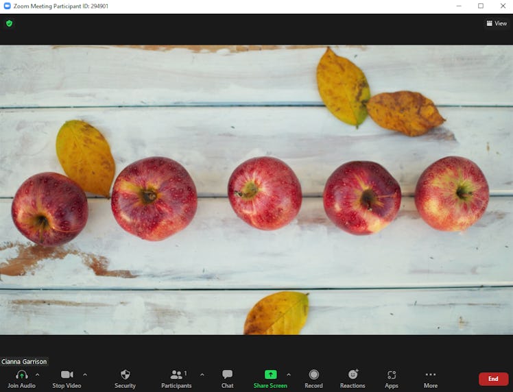 These Zoom backgrounds for fall include crisp apples.