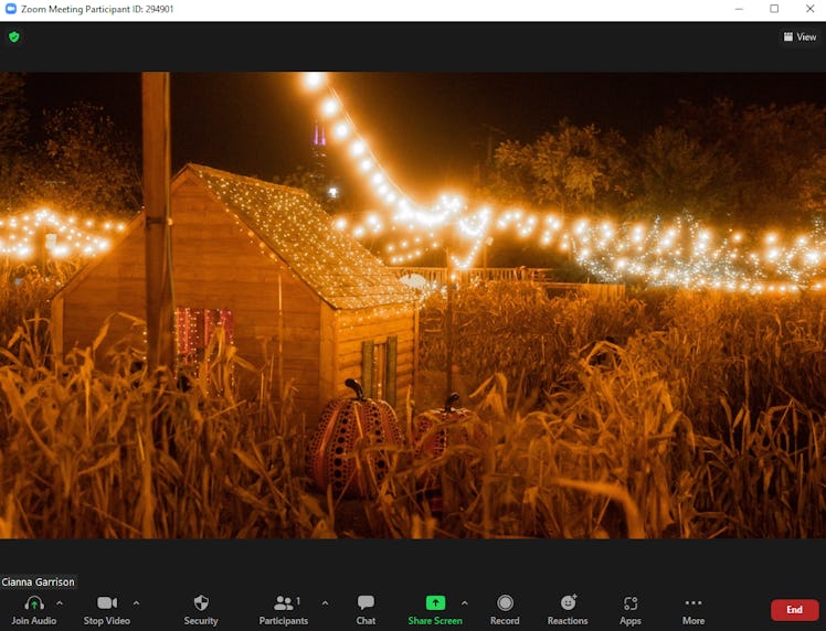 These fall Zoom backgrounds include a corn maze in the country.