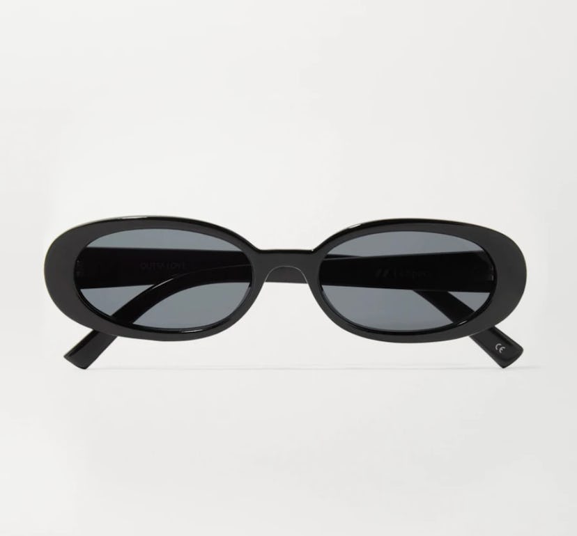 Le Specs Outta Love Oval-Frame Acetate Sunglasses
