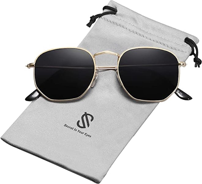 SOJOS Small Square Polarized Sunglasses 