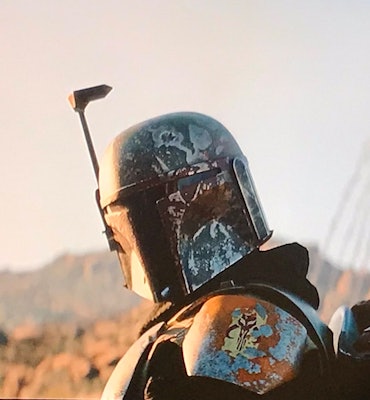 Boba, a lead character in 'The Book of Boba Fett' in his armor