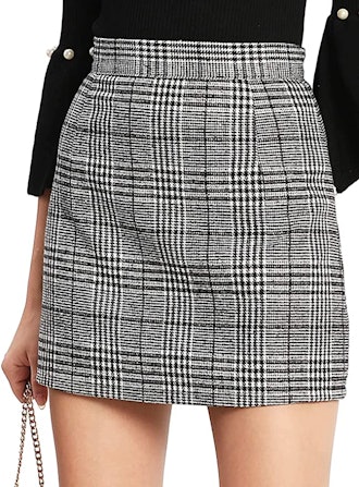 Floerns Plaid Mini Skirt 