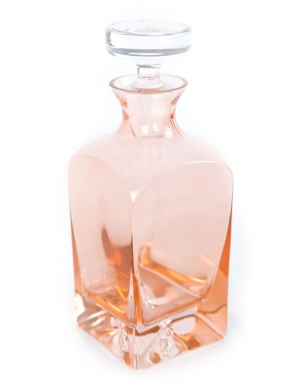 Product image of pink glass decanter