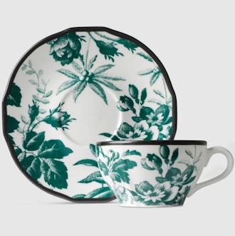 Herbarium Demitasse Cup and Saucer, Double Set