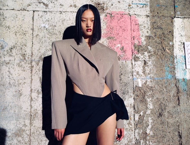Behind the scenes at Mugler's fall 2021 presentation shoot.