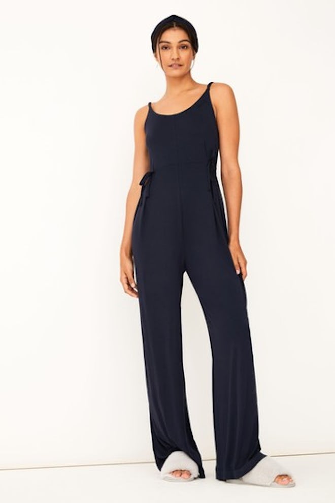 F&F Mrs Hinch Navy Ribbed Jumpsuit