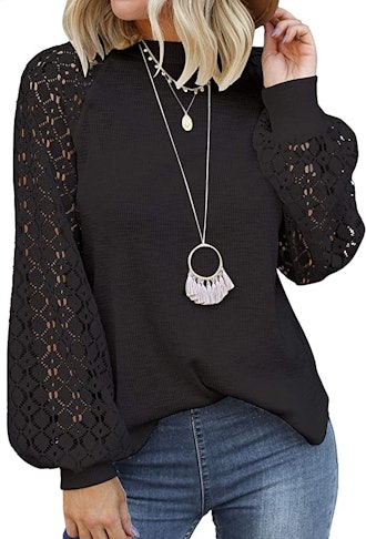 MIHOLL Lace Loose Blouses 