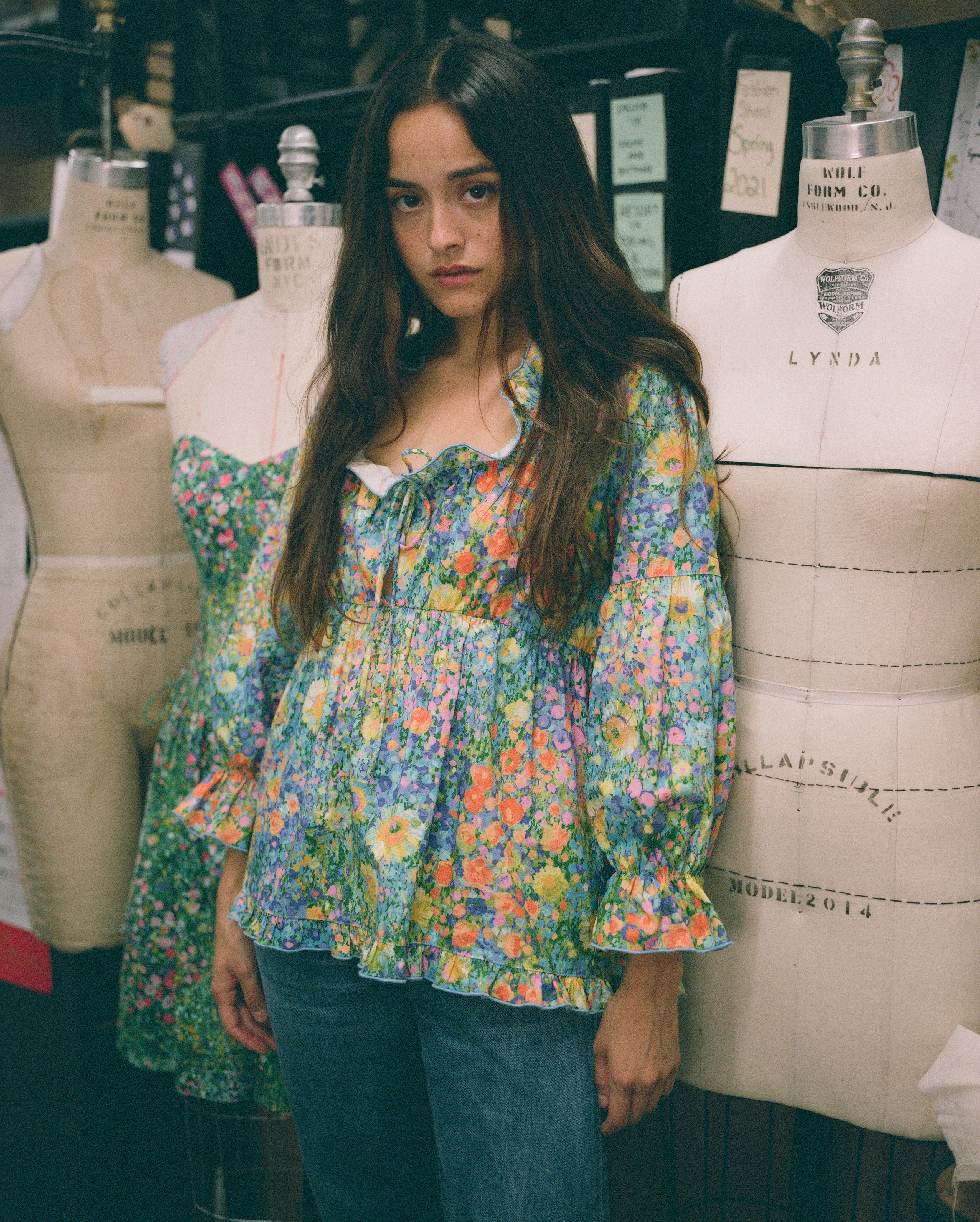 【希少コラボ・美品】ANNA SUI × バットシェバ 花柄ブラウス USA製 Anna Sui & Batsheva's Collaboration Is '90s-Era Cottagecore