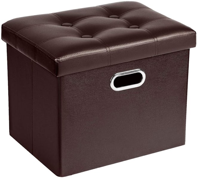 COSYLAND Faux Leather Storage Ottoman 