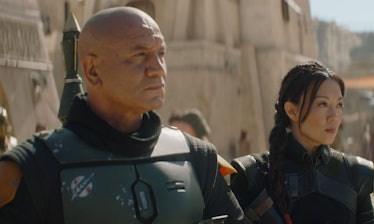 Temuera Morrison as Boba Fett and Ming-Na Wen as Fennec Shand in 'The Book of Boba Fett'