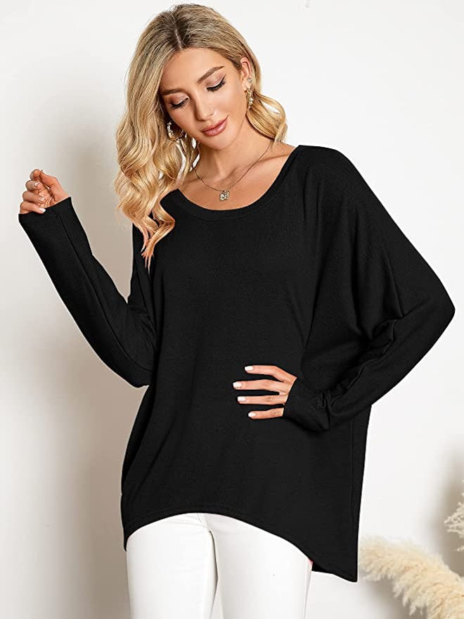 ZANZEA Off Shoulder Loose Oversized Baggy Top