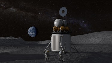 NASA's concept art for a lunar lander.