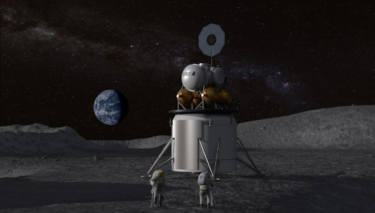 NASA's concept art for a lunar lander.