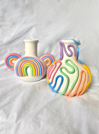 Retro Eclectic Colorful Bud Vase