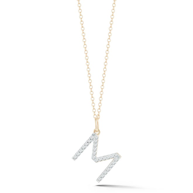 14kt Gold Diamond Initial Necklace