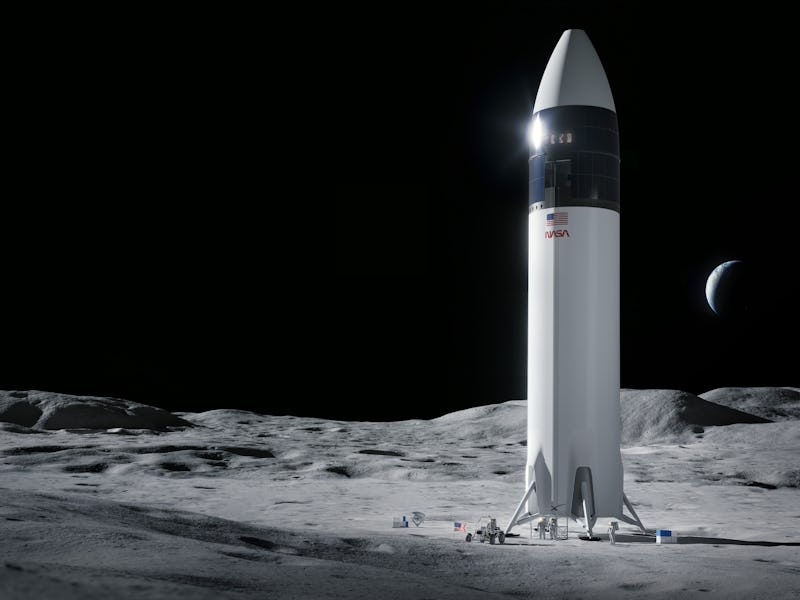 Artist's concept of the SpaceX Starship human lander.