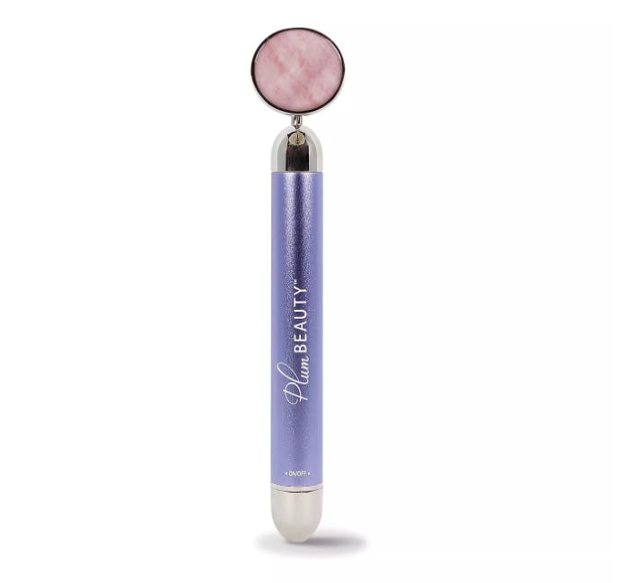 Plum Beauty Rose Quartz Vibrating Facial Massager