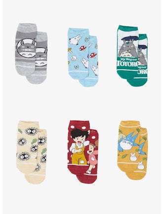 Socks inspired by the Studio Ghibli film 'My Neighbor Totoro.'